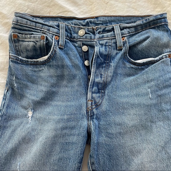 Levi’s 501 skinny high rise in post modern blues size 26 inseam 30 - Picture 4 of 14